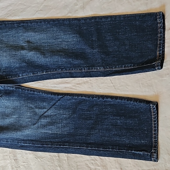 Levi's boyfriend cropped jeans mid rise dark wash slim leg size W27 - Picture 14 of 16